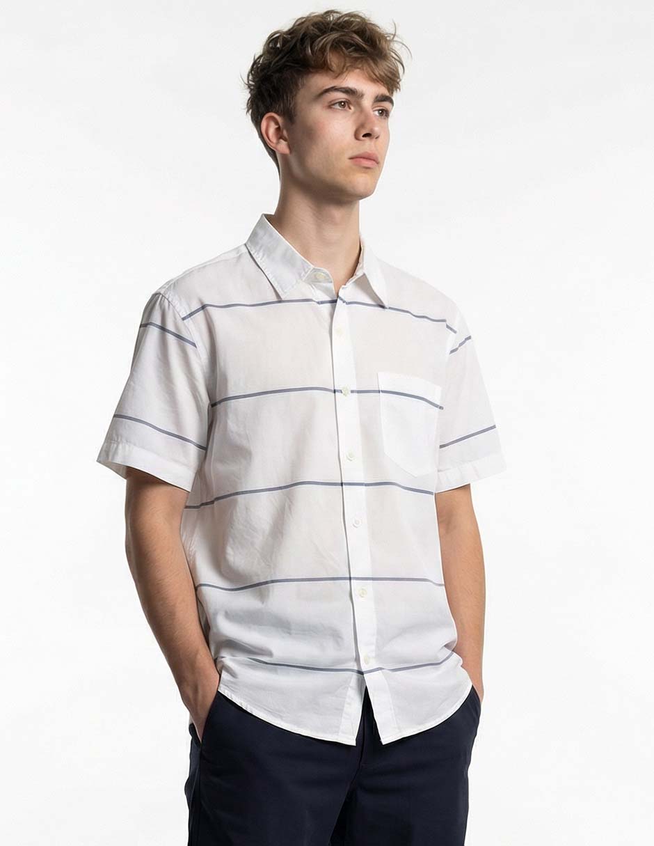Camisa casual American Eagle de algodón manga corta para hombre