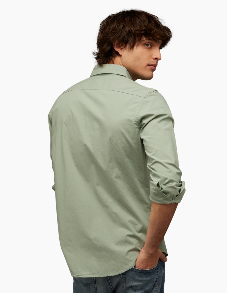 Camisa casual American Eagle de algodón manga larga para hombre