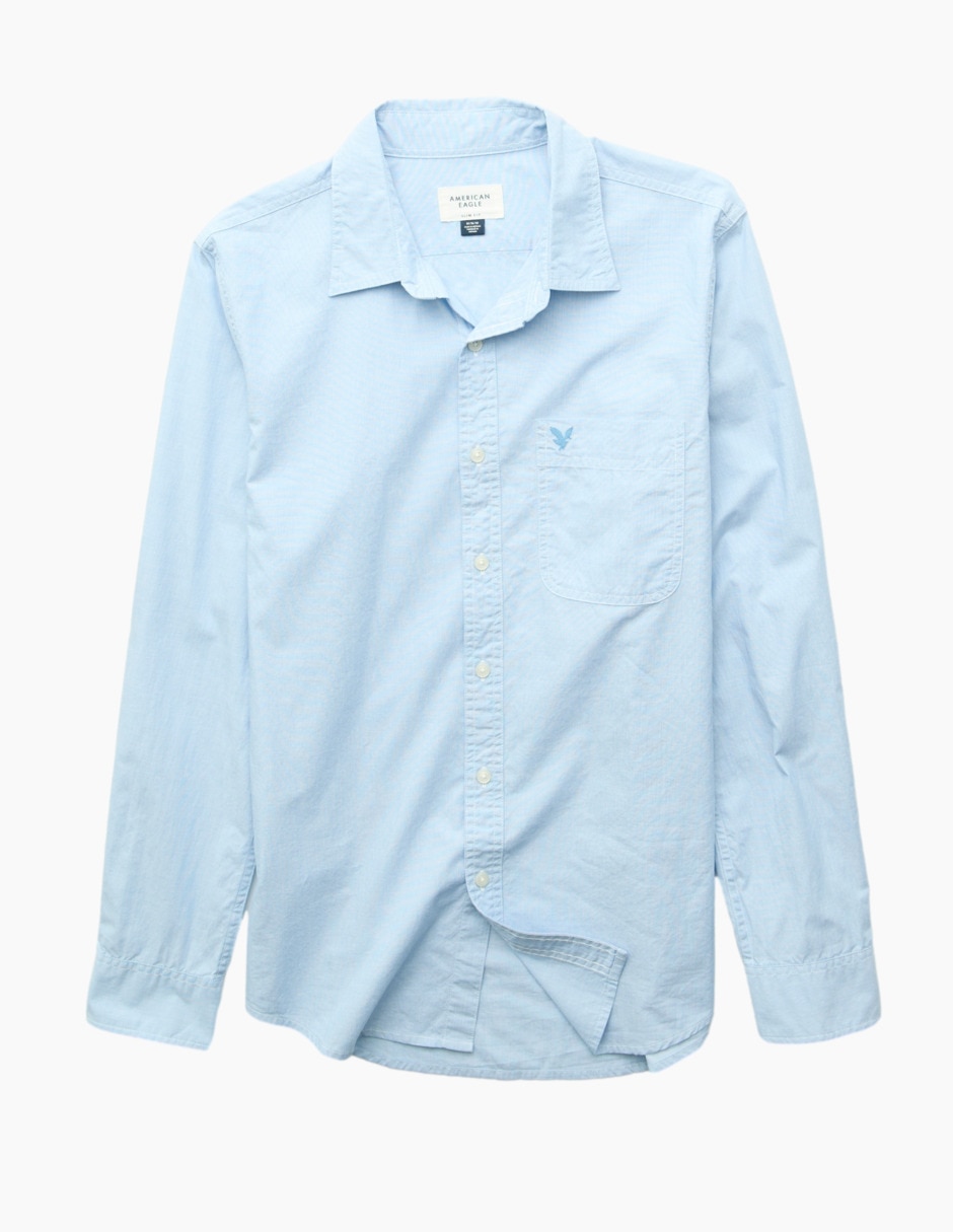 Camisa casual American Eagle de algodón manga larga para hombre