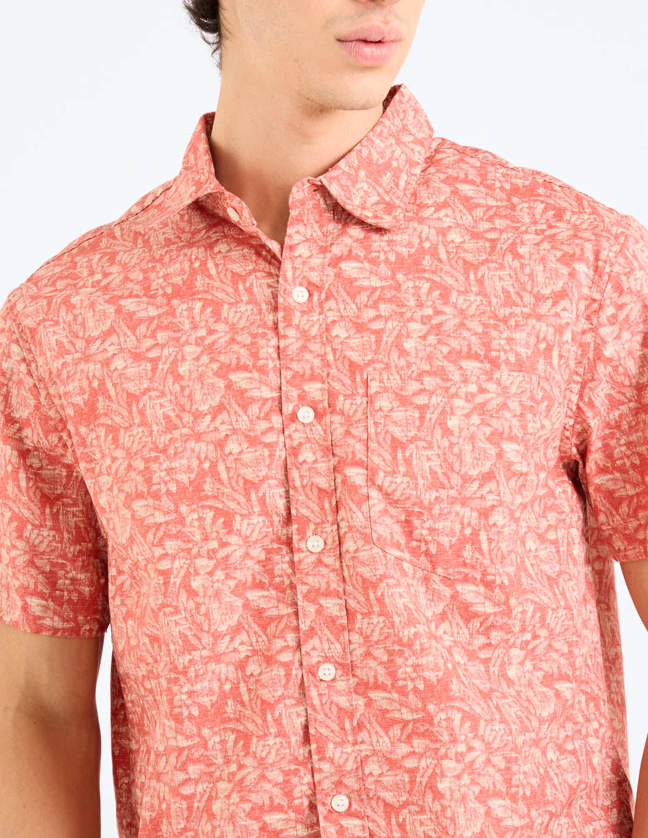 Camisa casual American Eagle de algodón manga corta para hombre