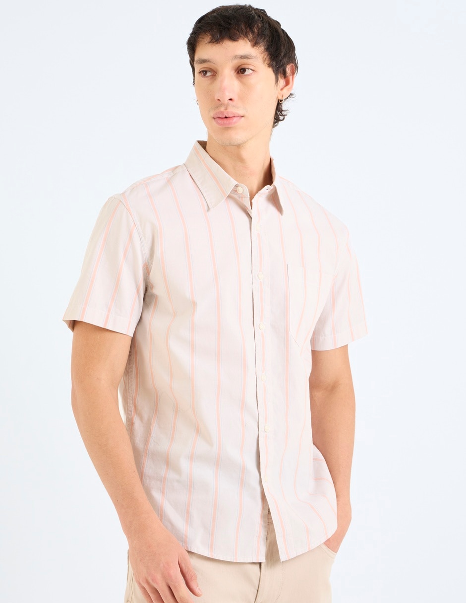 Camisa casual de algodón manga corta para hombre 3