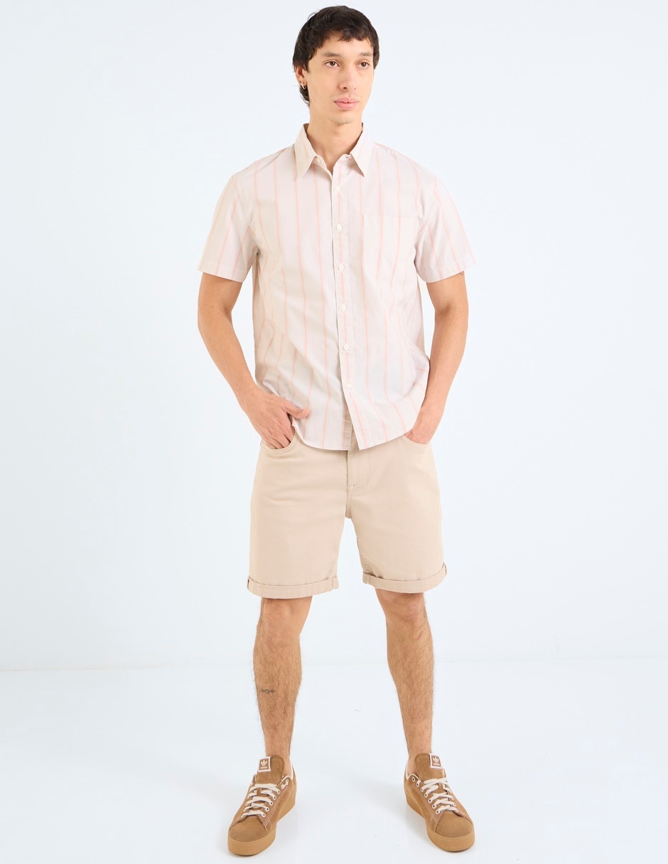 Camisa casual de algodón manga corta para hombre 4