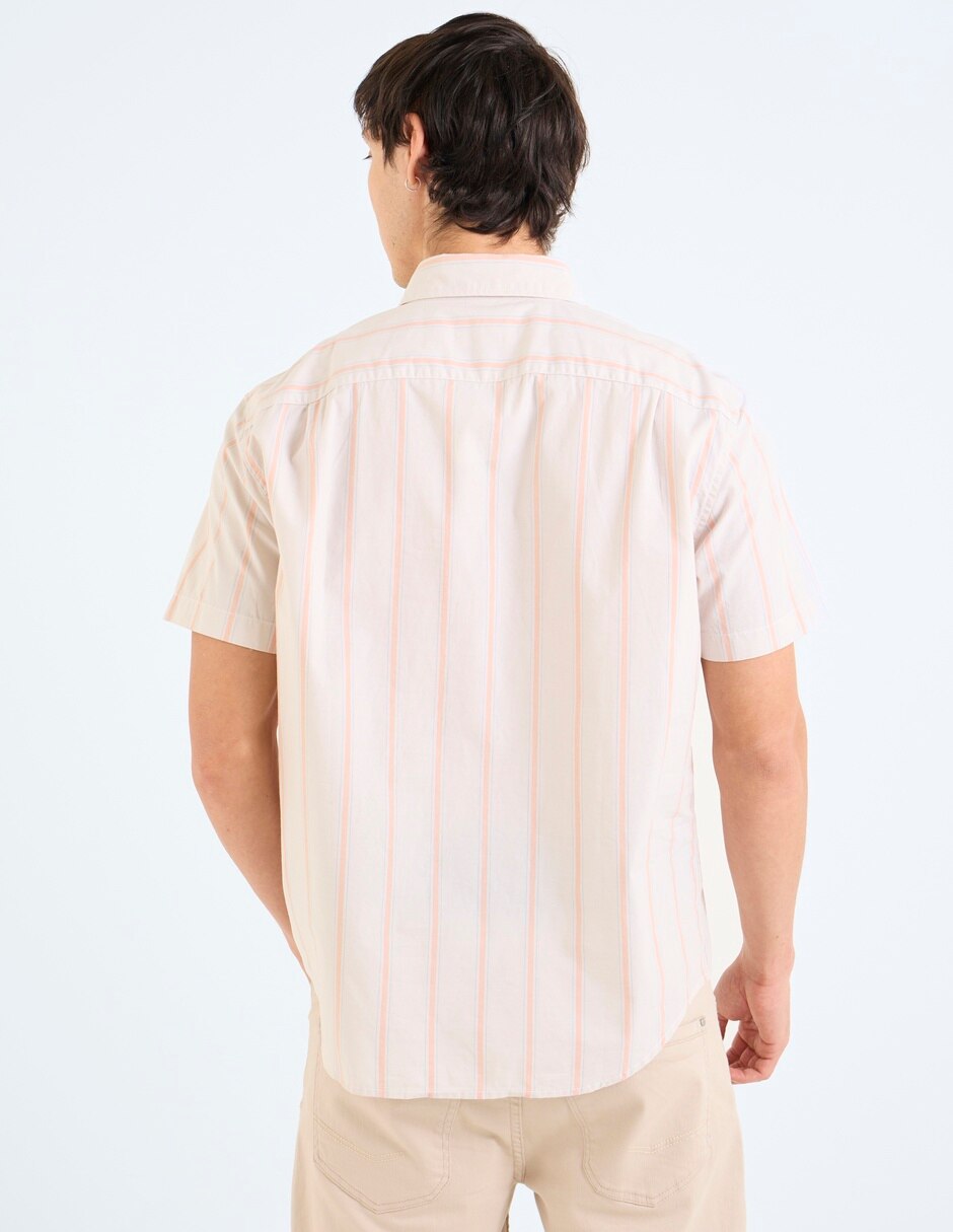 Camisa casual de algodón manga corta para hombre 6