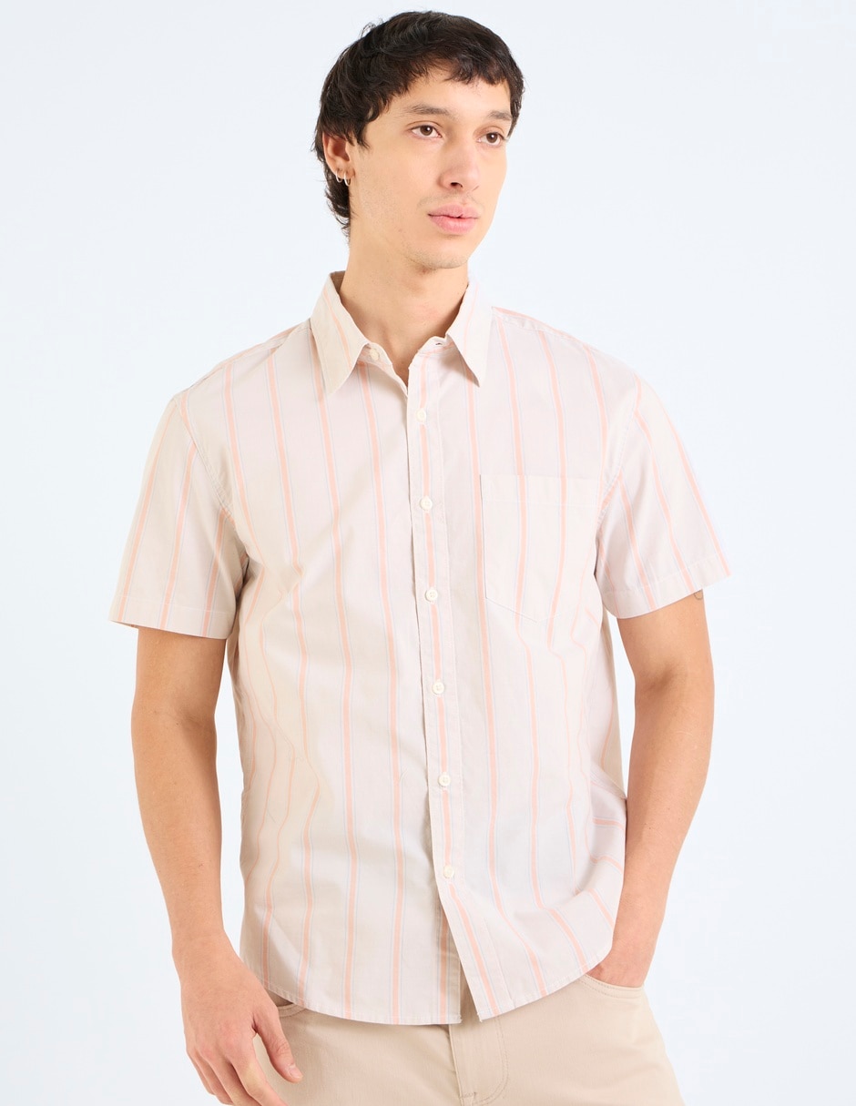 Camisa casual de algodón manga corta para hombre Camisa casual de algodón manga corta para hombre