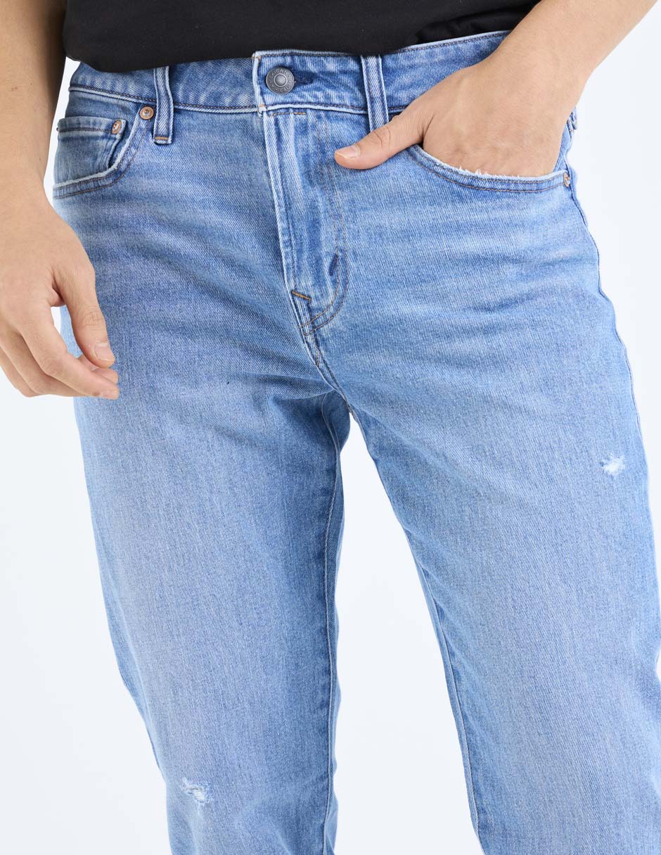 Jeans skinny lavado medio para hombre 9