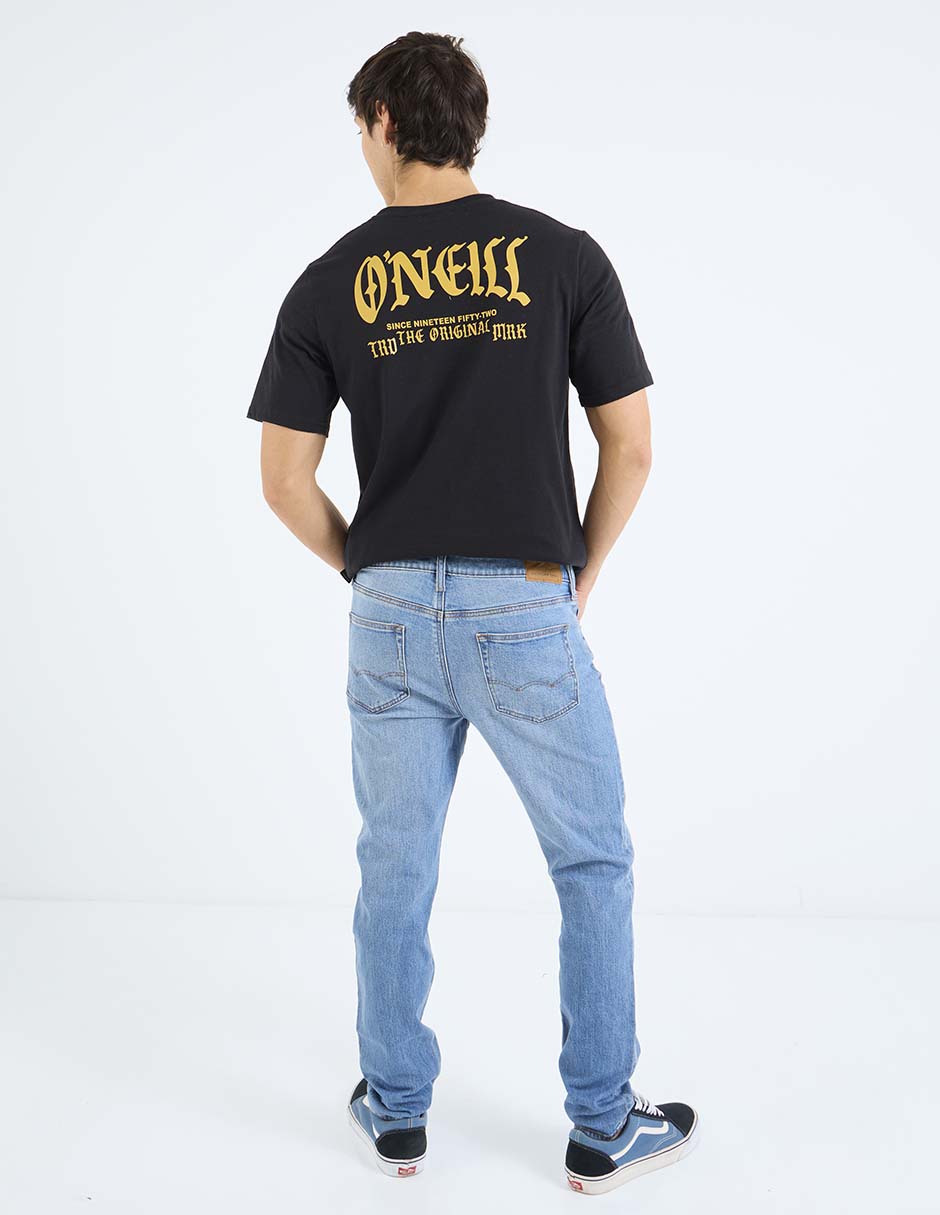 Jeans skinny lavado medio para hombre 11