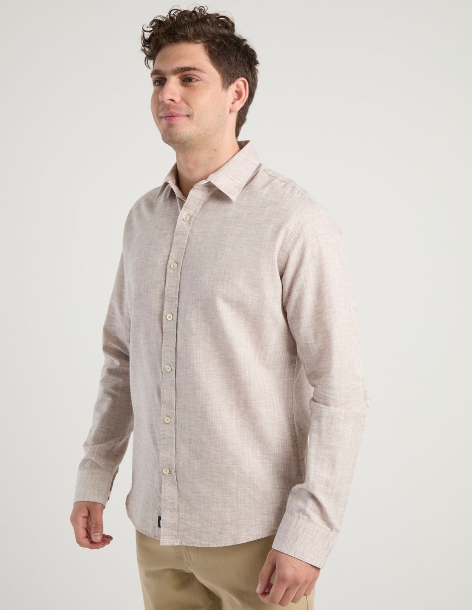 Camisa casual de algodón manga larga para hombre 5