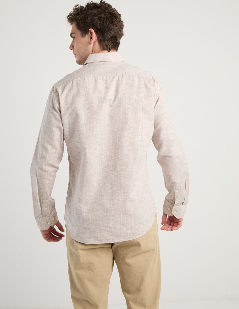Camisa casual de algodón manga larga para hombre 6