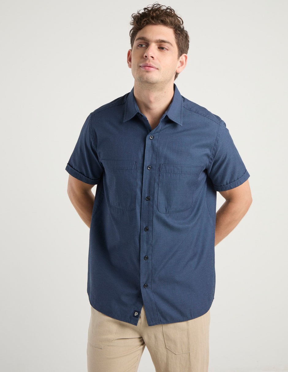 Camisa casual manga corta para hombre