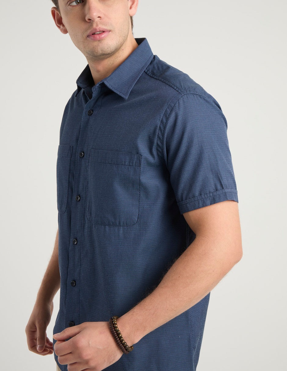 Camisa casual manga corta para hombre