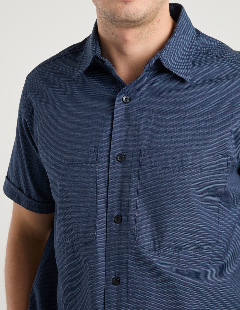 Camisa casual manga corta para hombre