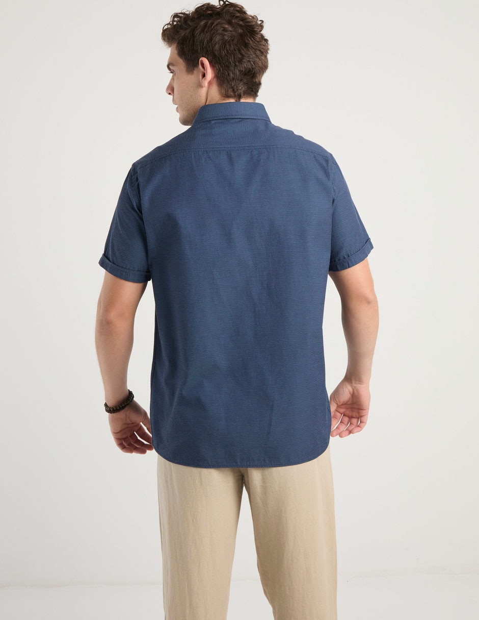 Camisa casual manga corta para hombre