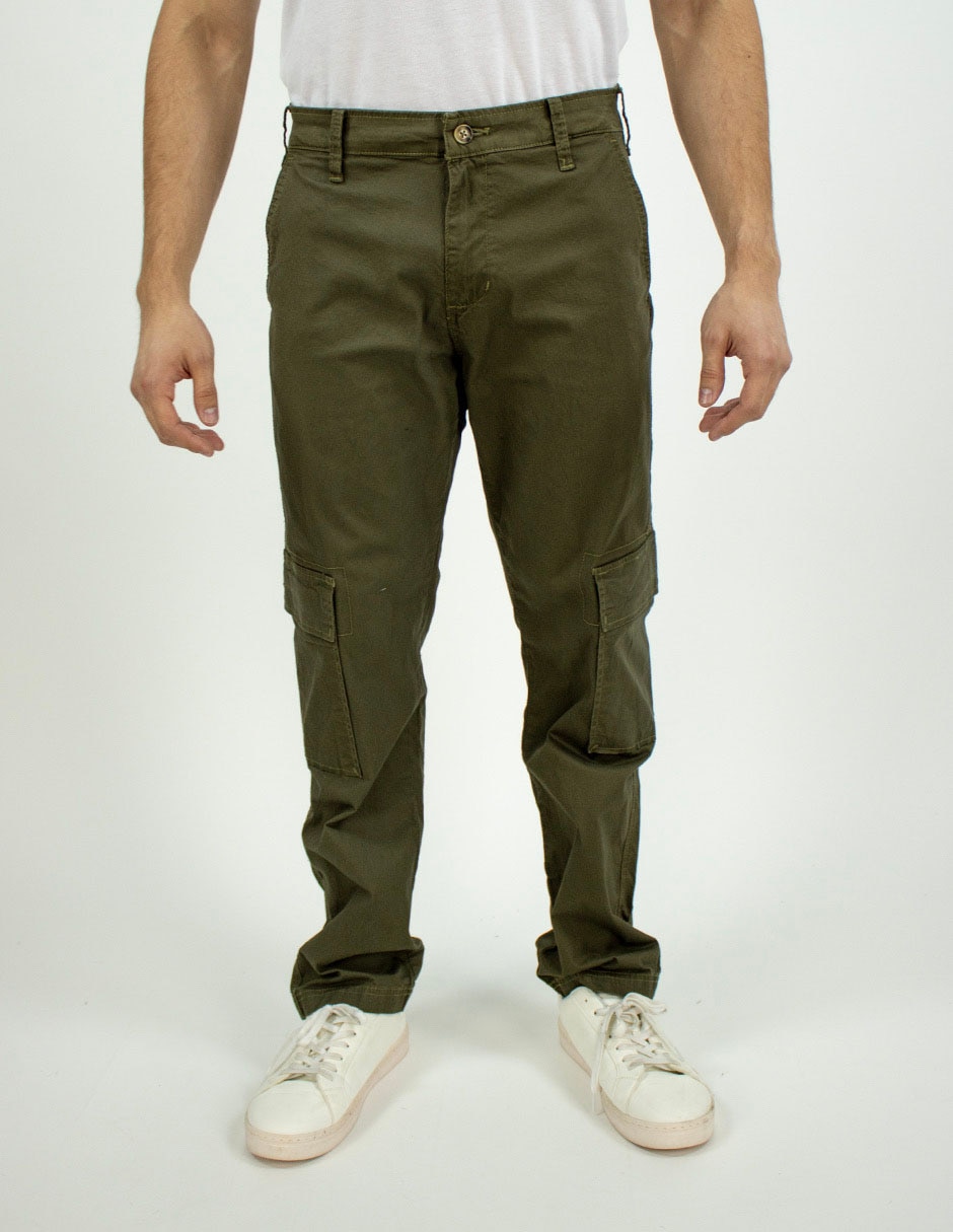 Pantalón casual cargo regular de algodón para hombre Pantalón casual cargo regular de algodón para hombre