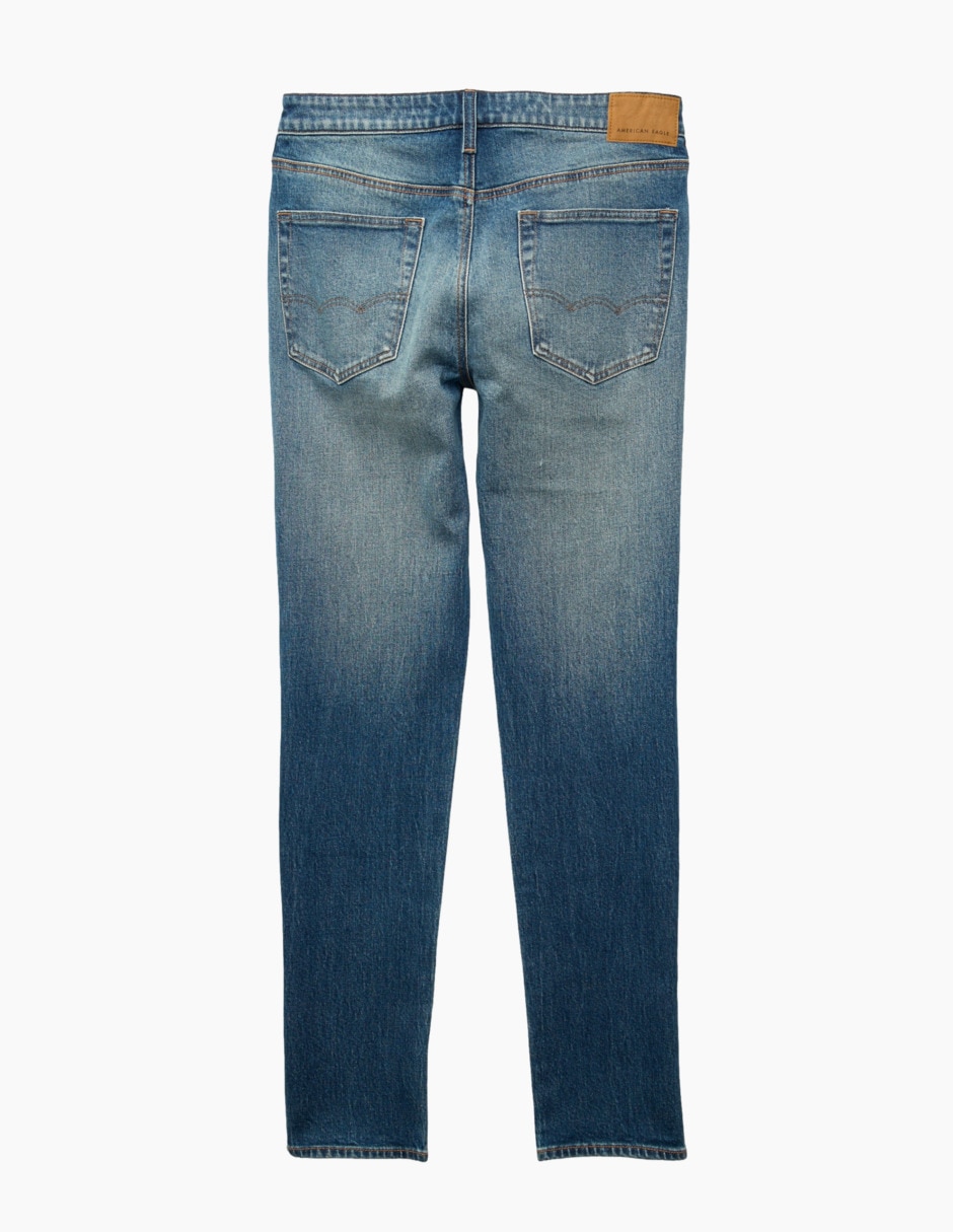 Jeans skinny American Eagle lavado obscuro para hombre 2