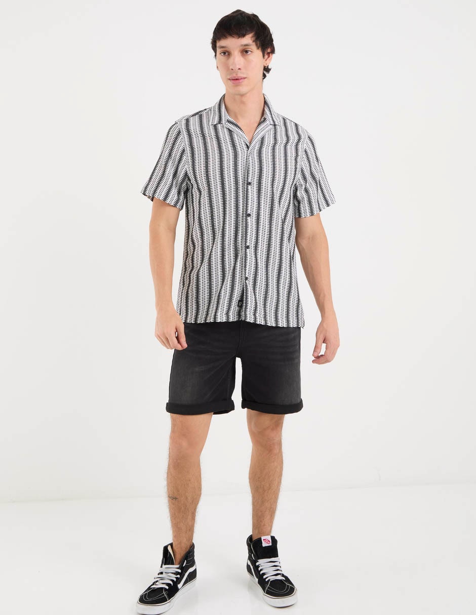 Camisa casual manga corta para hombre