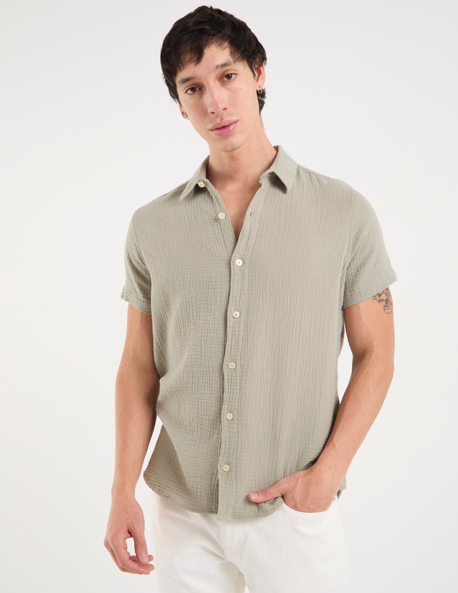 Camisa casual manga corta para hombre Camisa casual manga corta para hombre