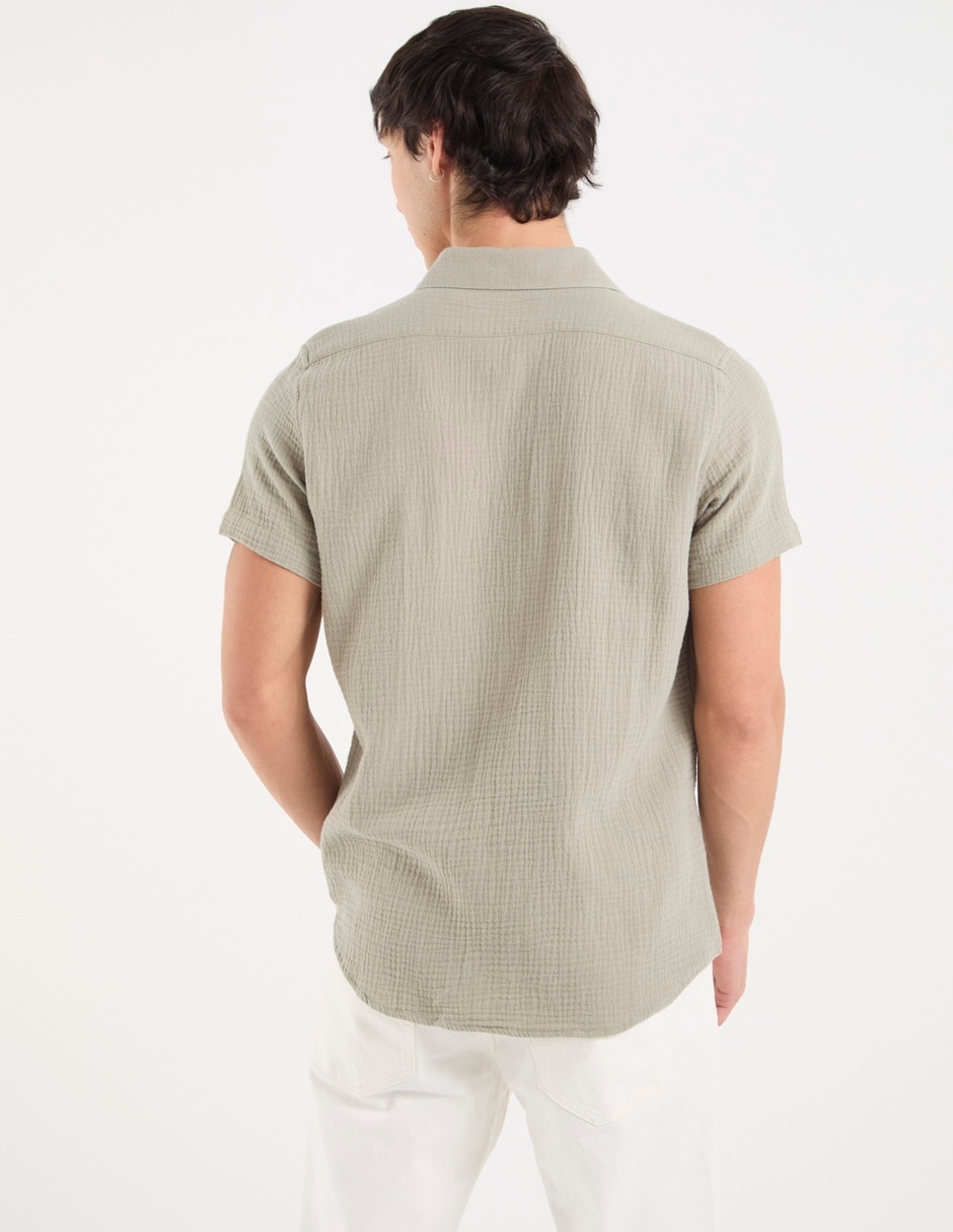 Camisa casual manga corta para hombre 6