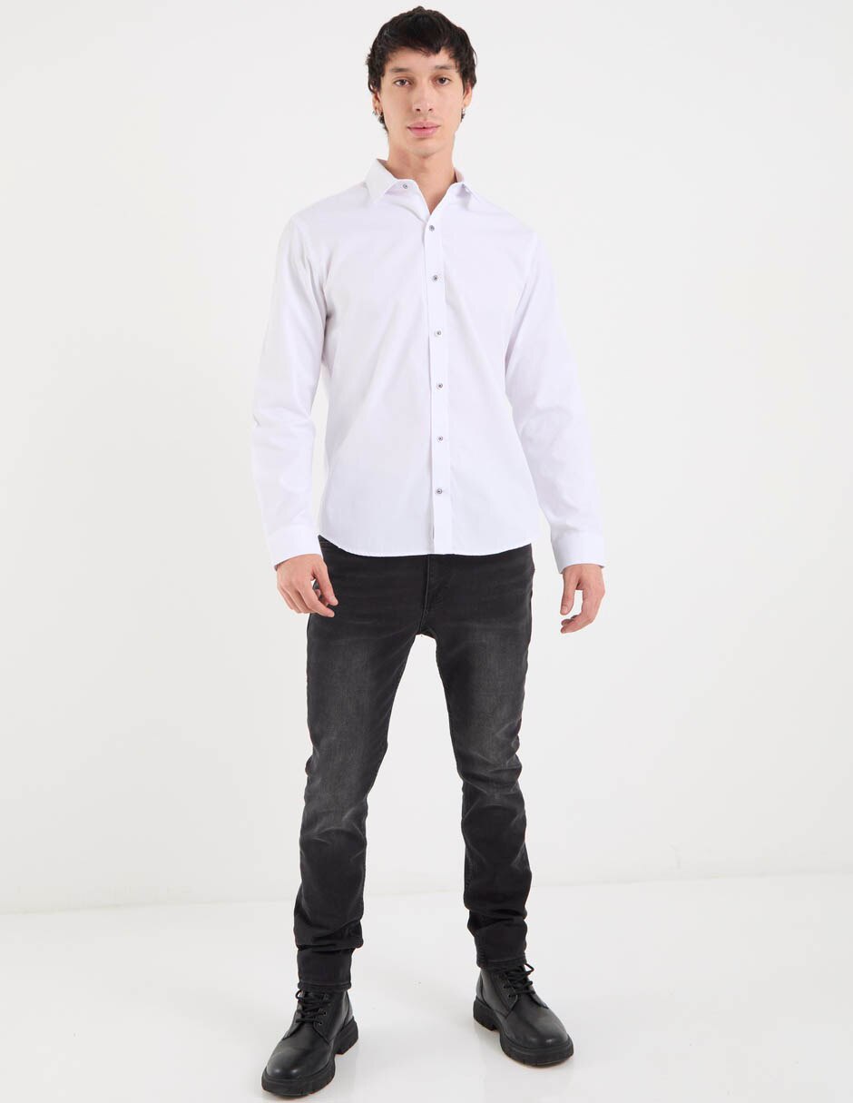 Camisa casual silver plate manga corta para hombre