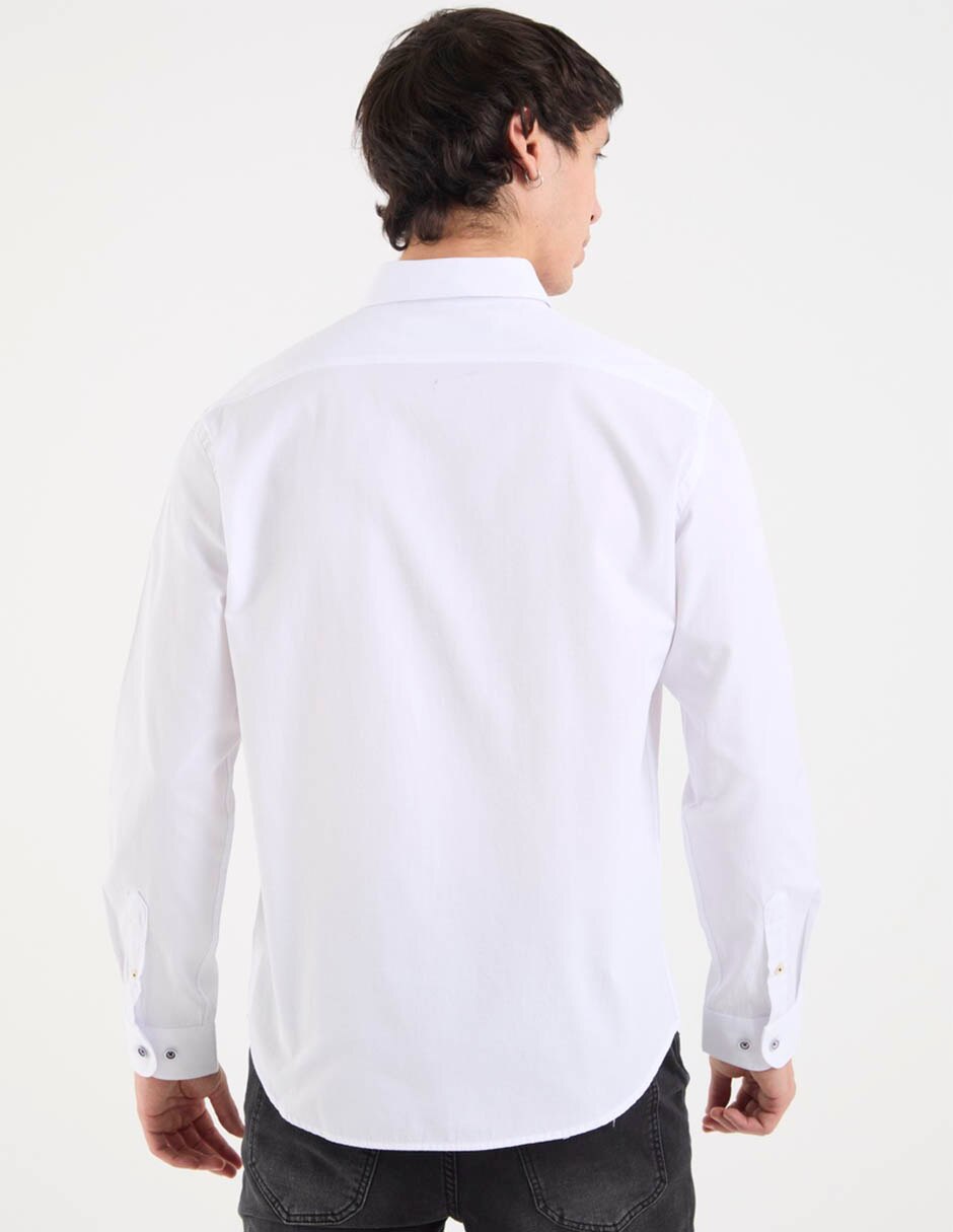 Camisa casual silver plate manga corta para hombre