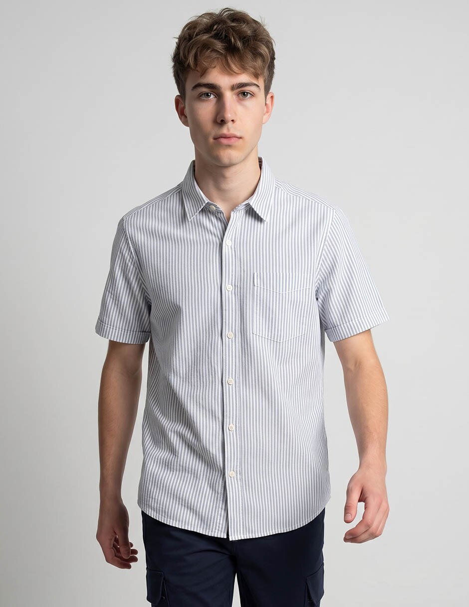 Camisa casual de algodón manga corta para hombre Camisa casual de algodón manga corta para hombre