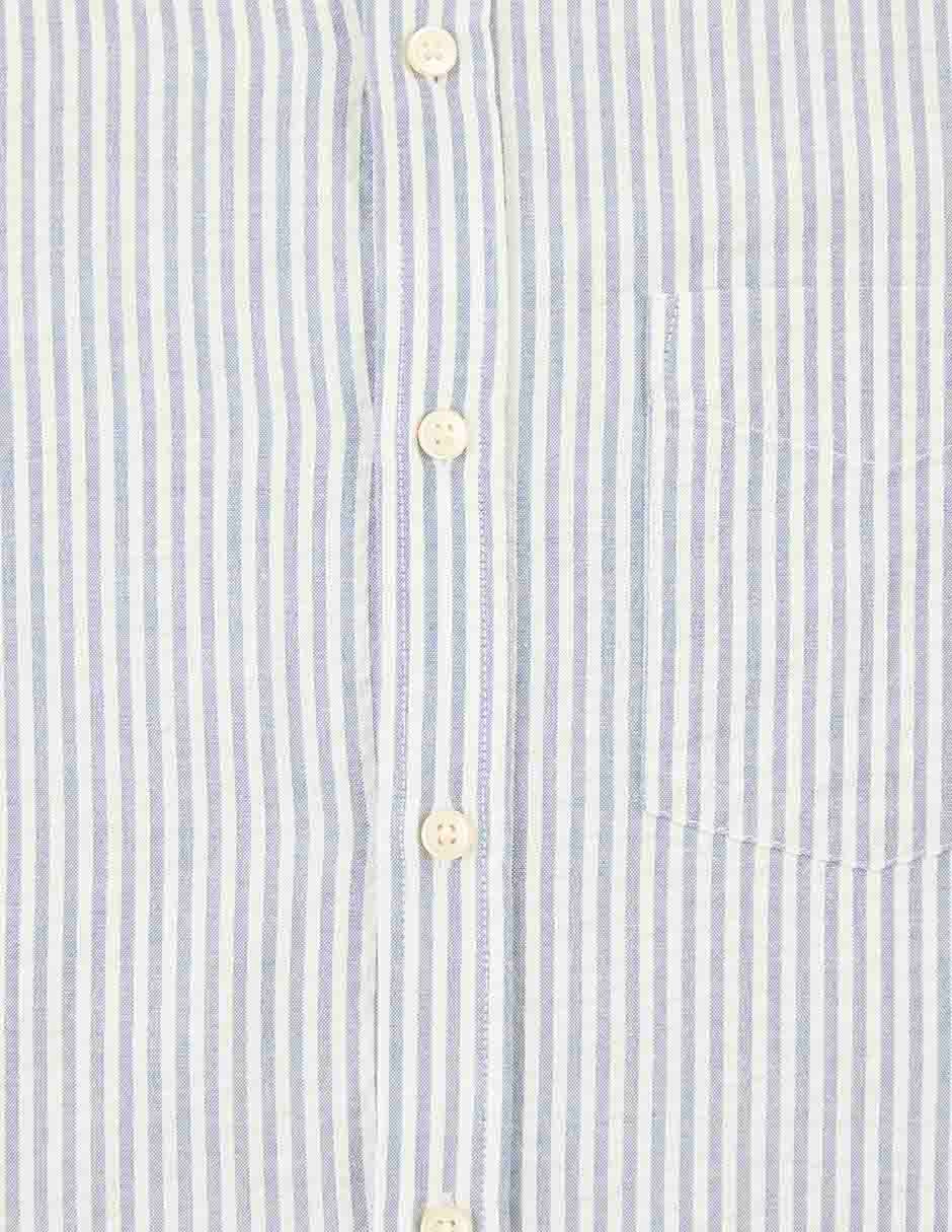 Camisa casual de algodón manga corta para hombre 6