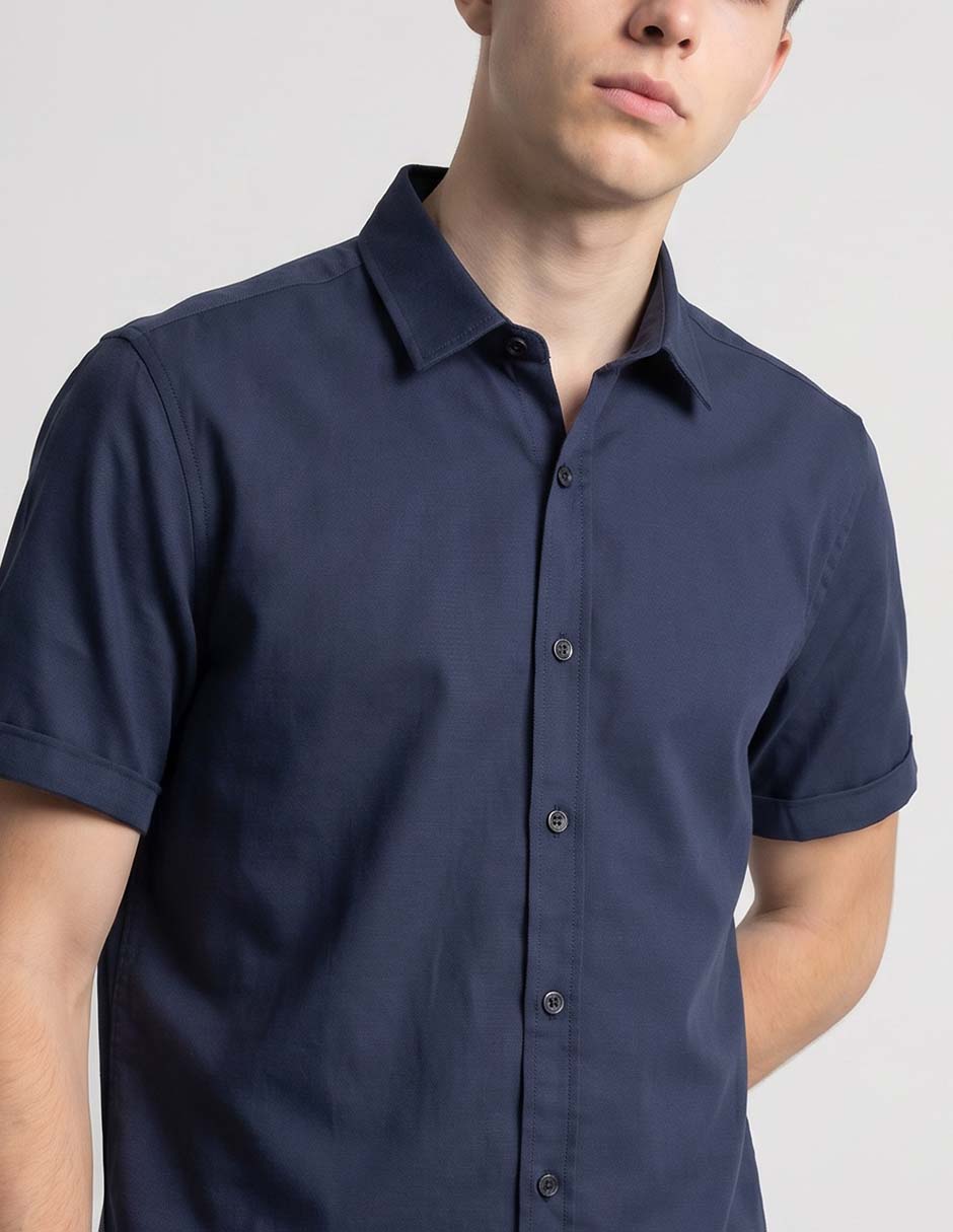 Camisa casual Silver Plate manga corta para hombre