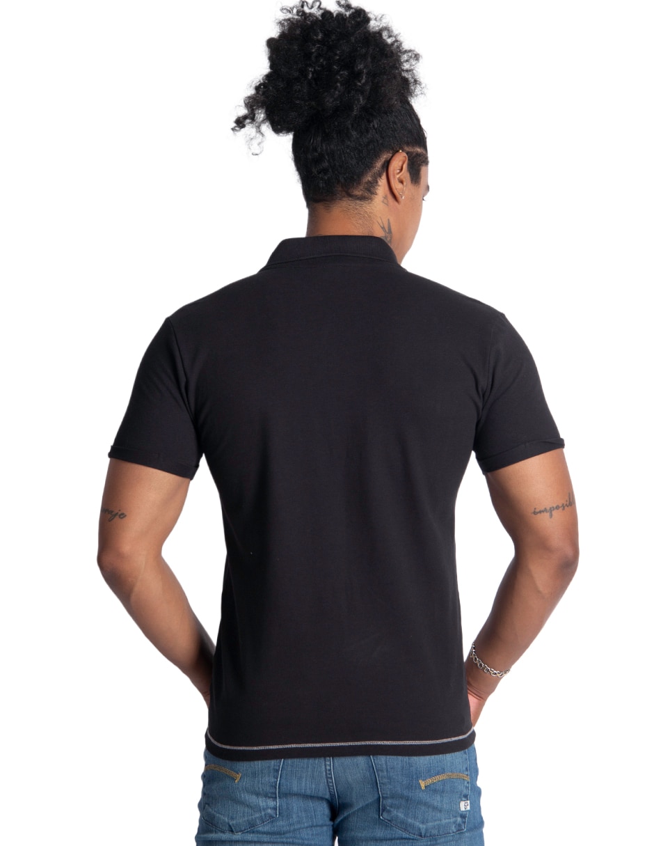 Playera tipo polo silver plate para hombre