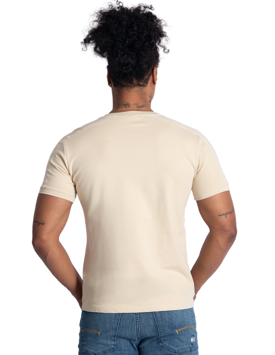 Playera cuello henley para hombre 2