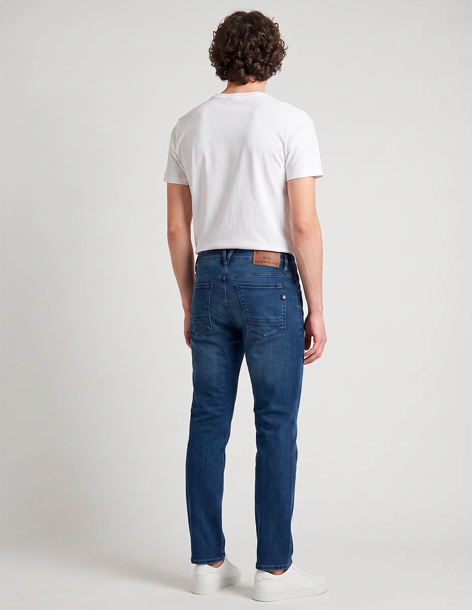 Jeans slim lavado obscuro para hombre 2