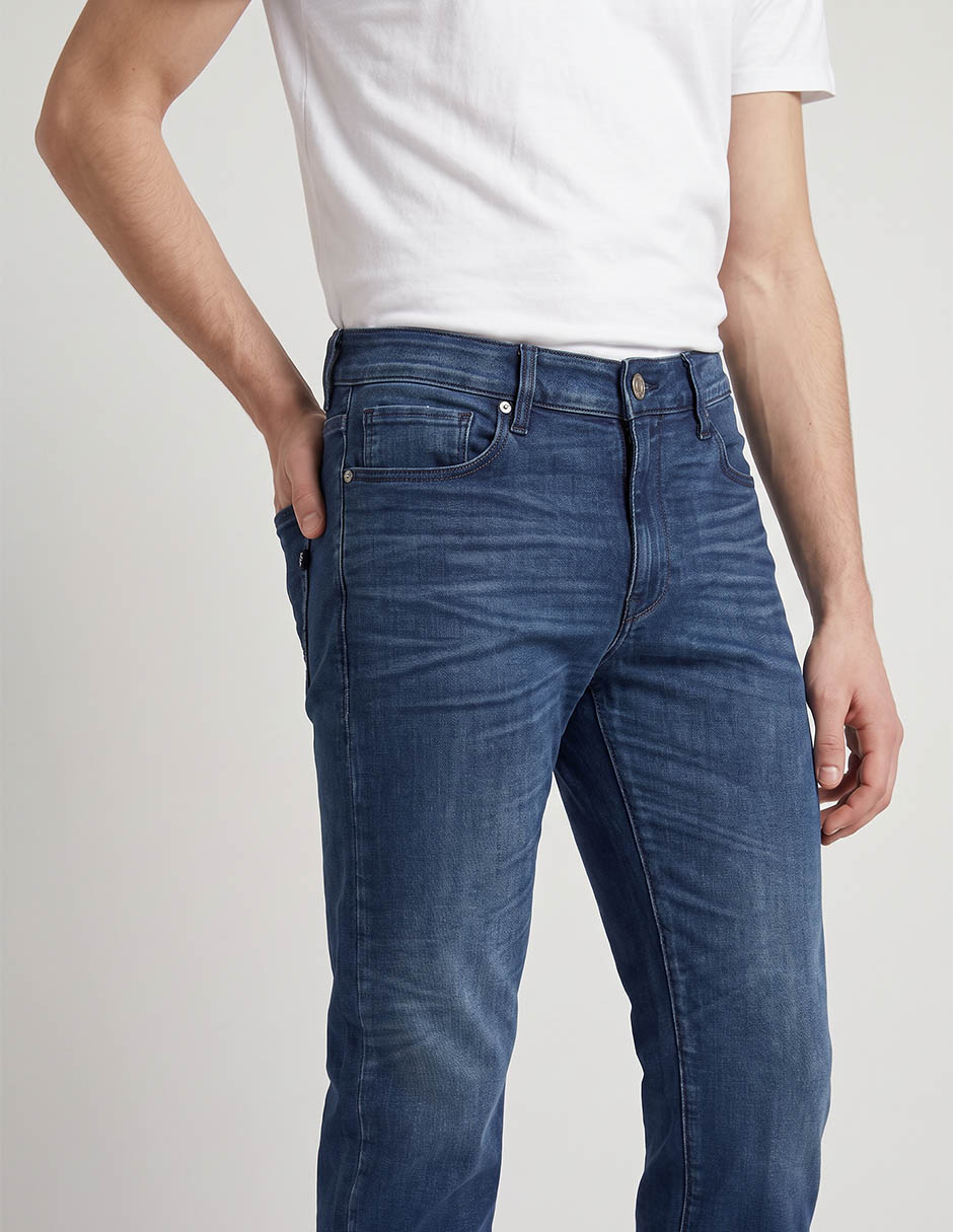 Jeans slim lavado obscuro para hombre 3