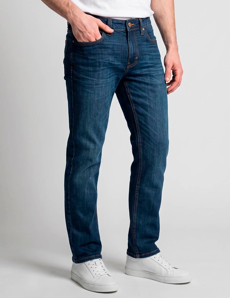 Jeans straight deslavado para hombre Jeans straight deslavado para hombre