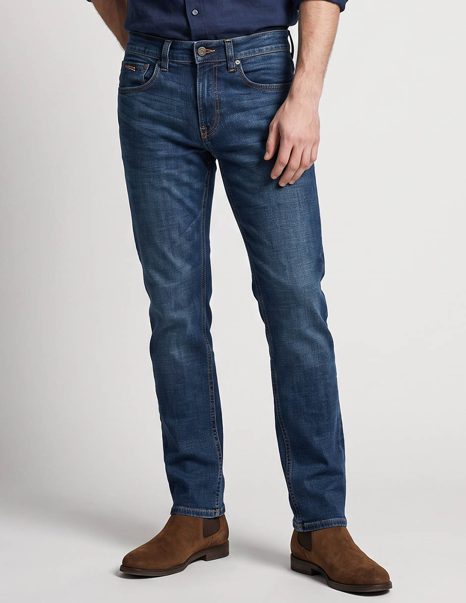 Jeans straight lavado stone wash para hombre Jeans straight lavado stone wash para hombre