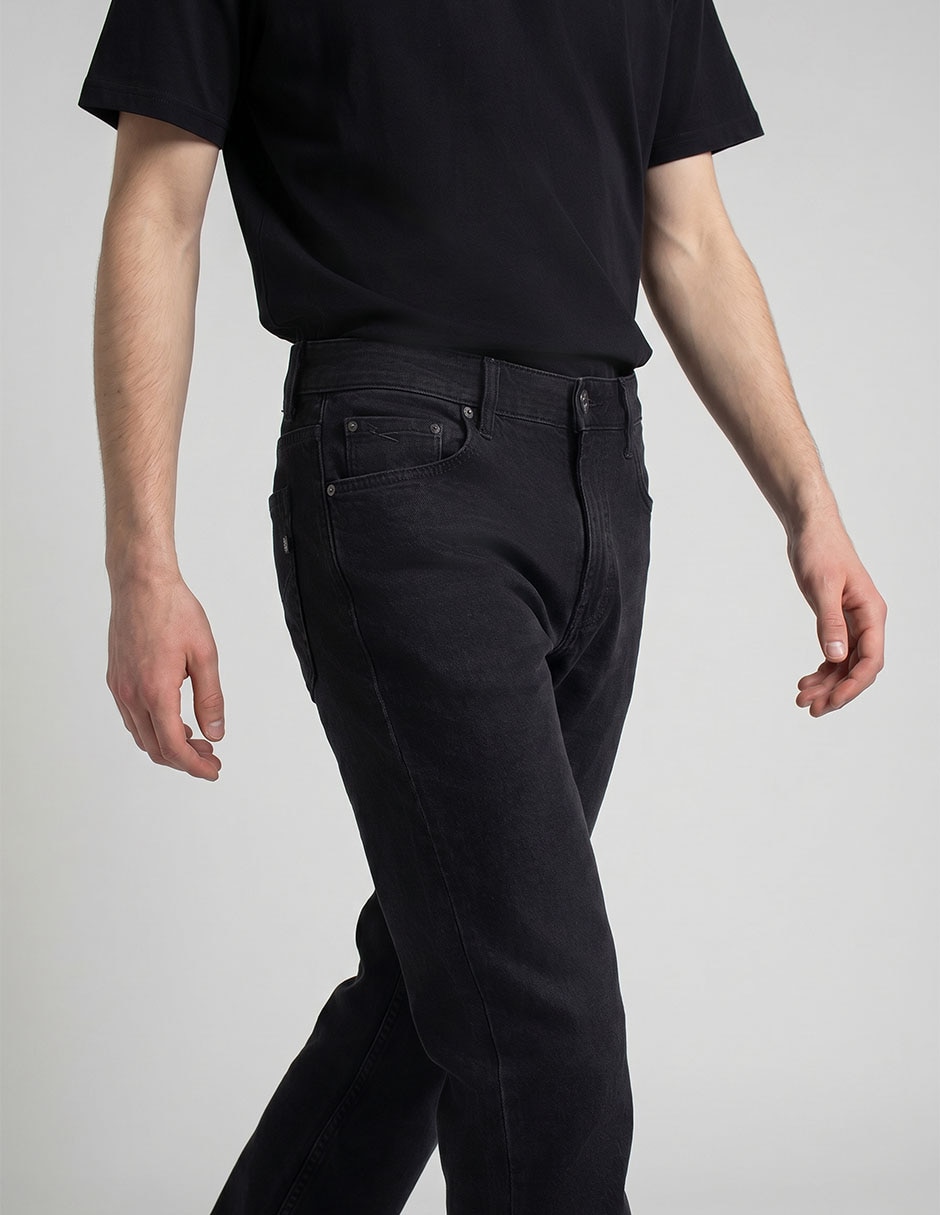 Jeans straight Silver Plate lavado stone wash para hombre