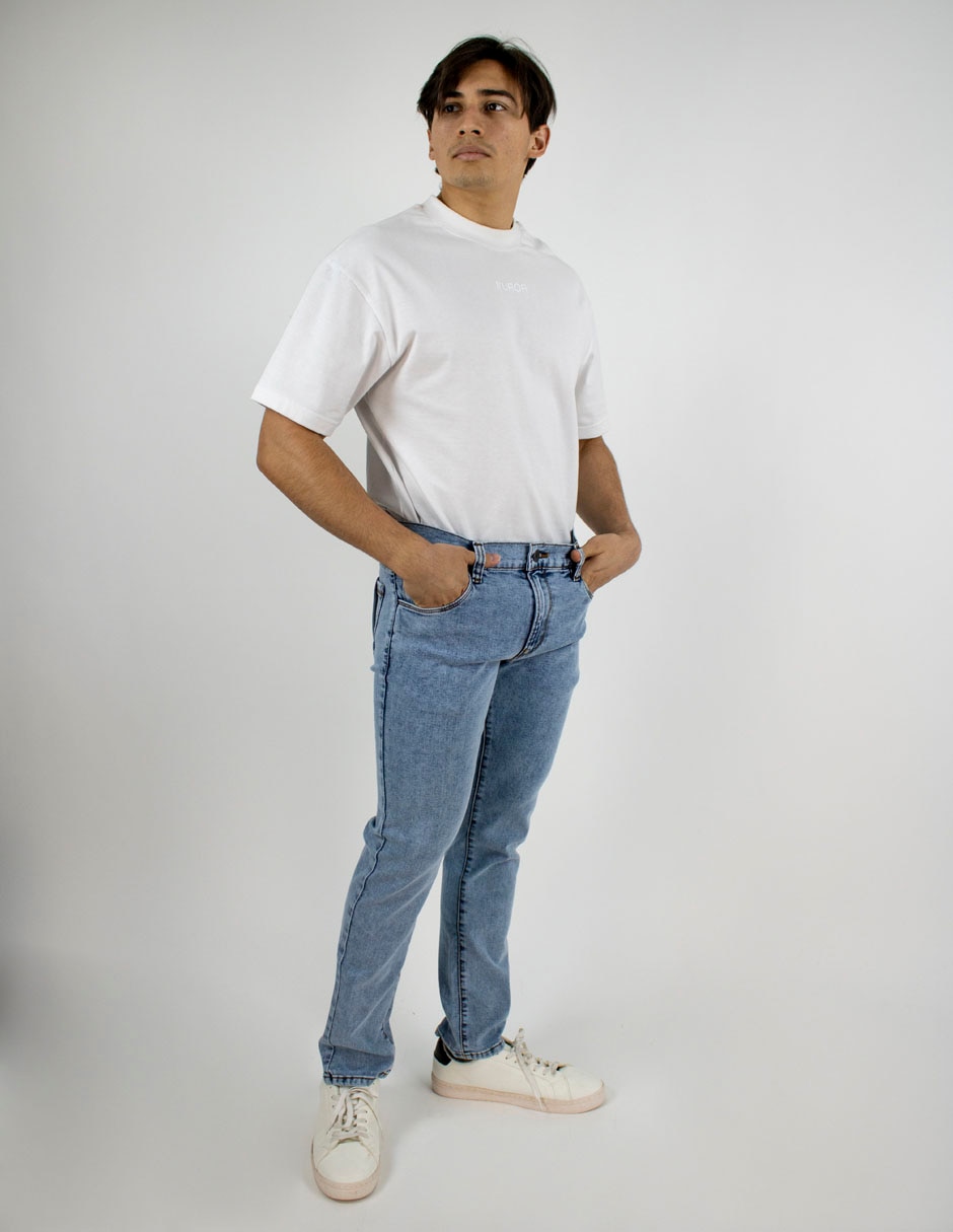 Jeans slim lavado medio para hombre 3