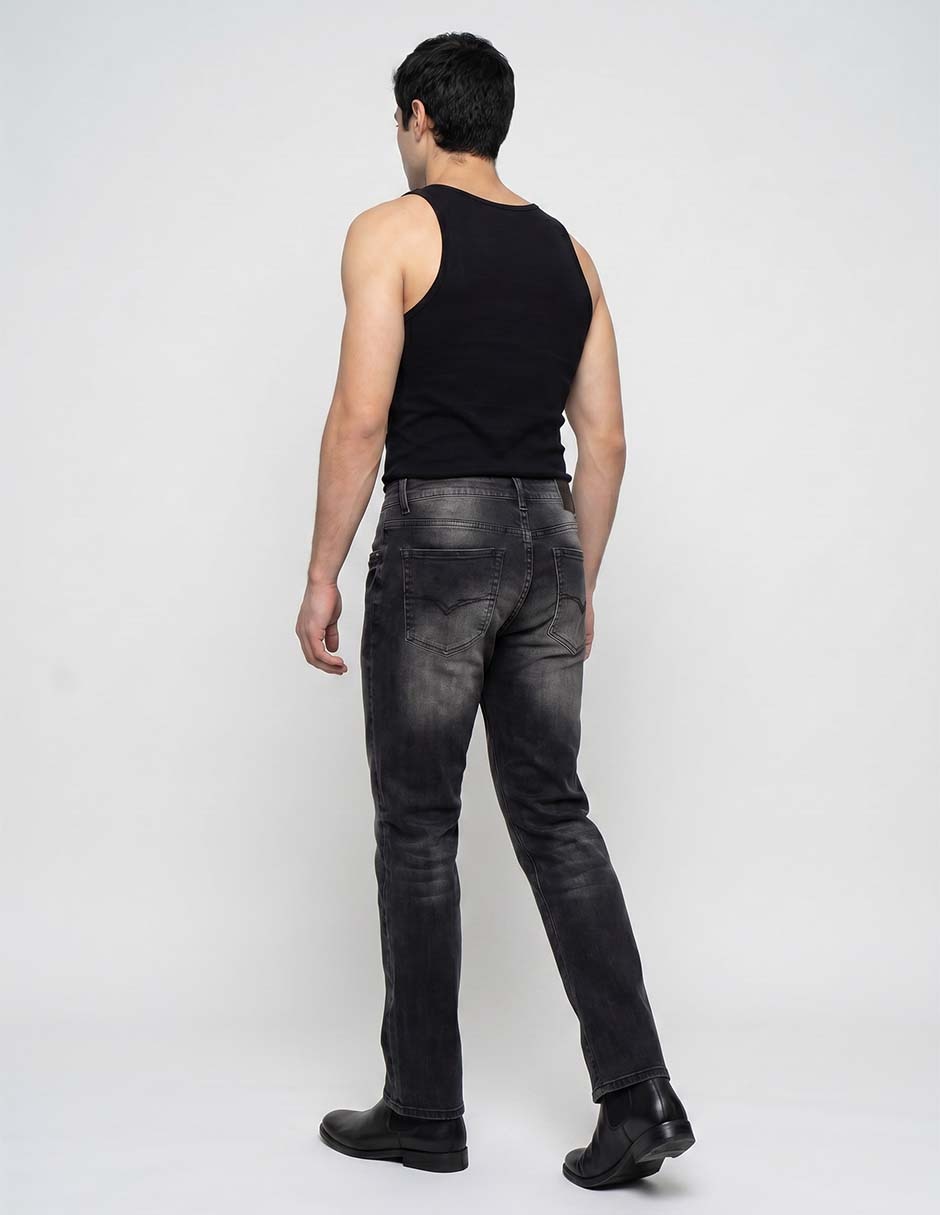 Jeans bota lavado obscuro para hombre 2