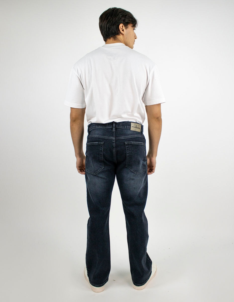 Jeans amplio Furor lavado obscuro para hombre