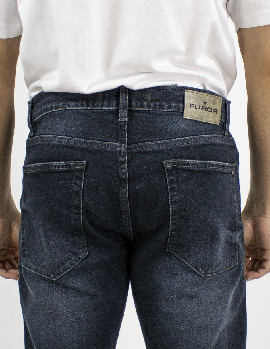 Jeans amplio Furor lavado obscuro para hombre