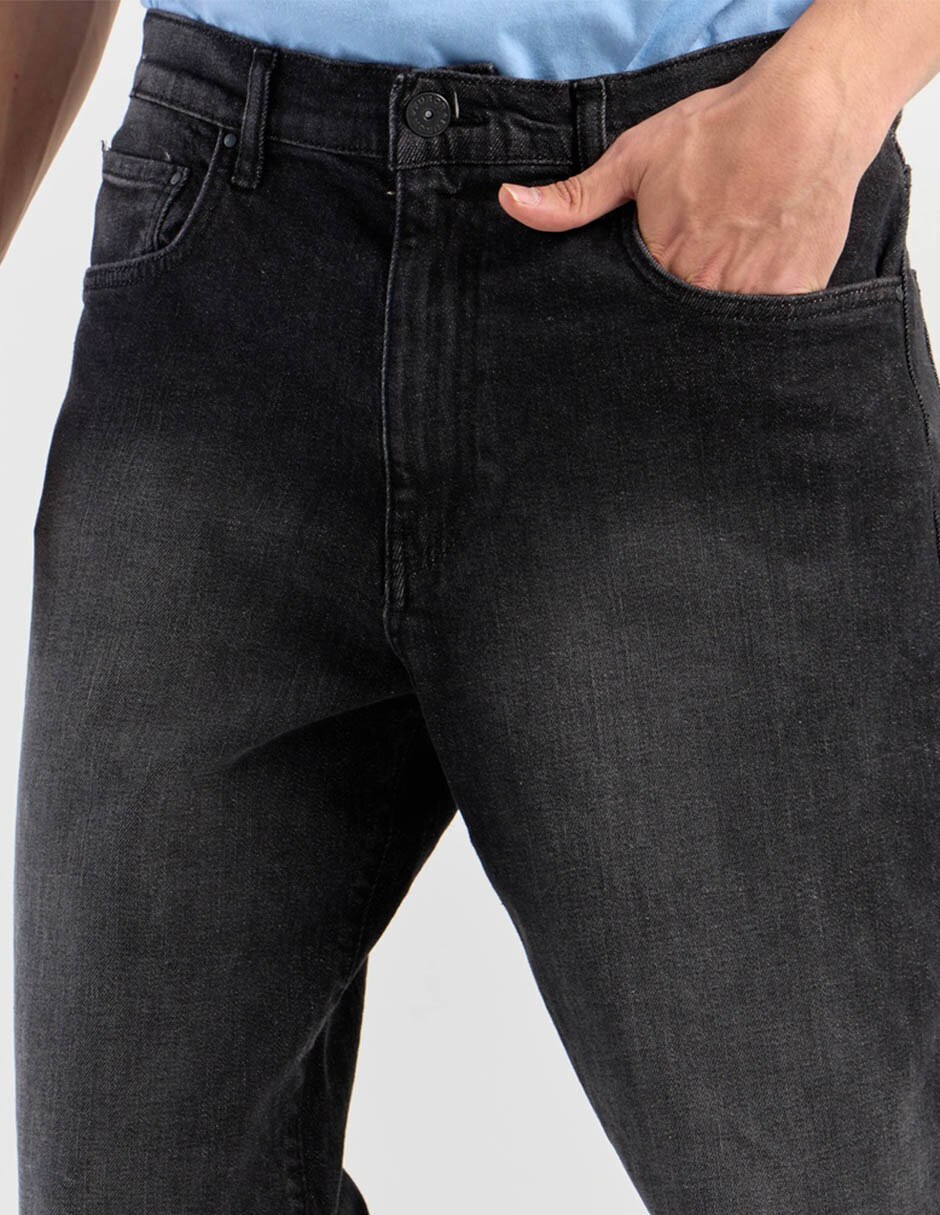 Jeans amplio lavado bitono para hombre 3