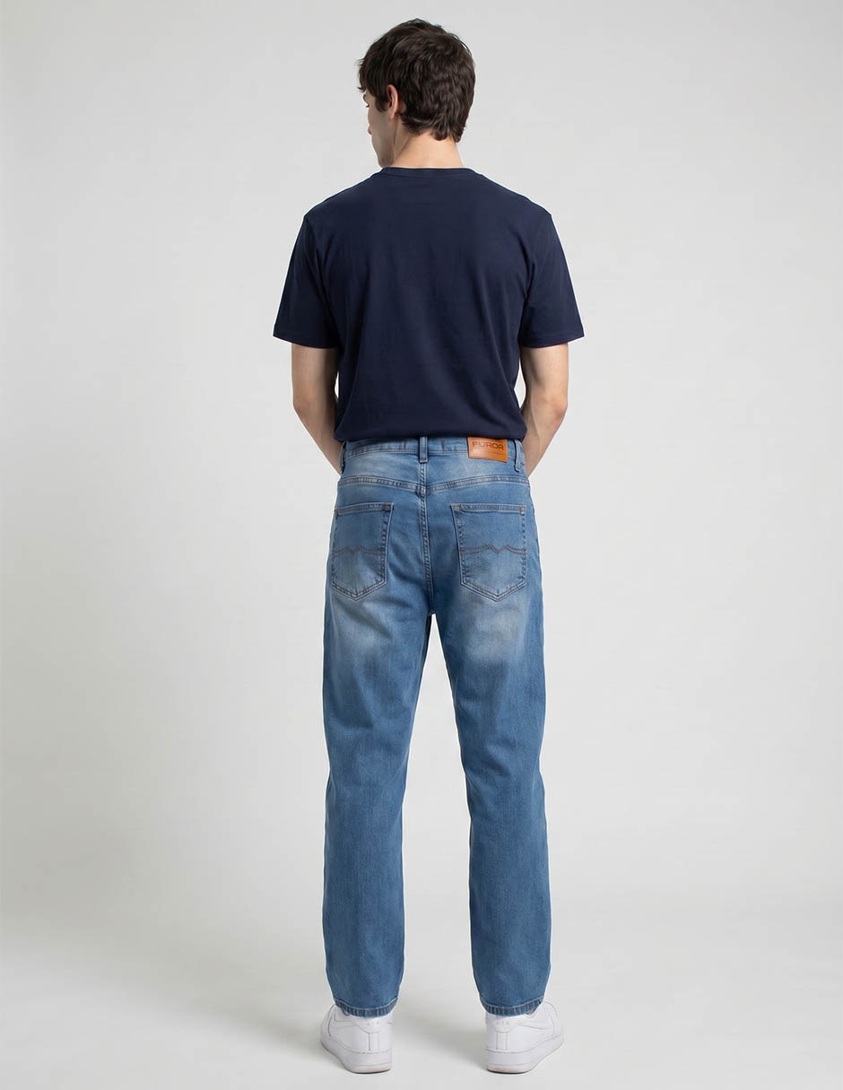 Jeans amplio Furor lavado medio para hombre
