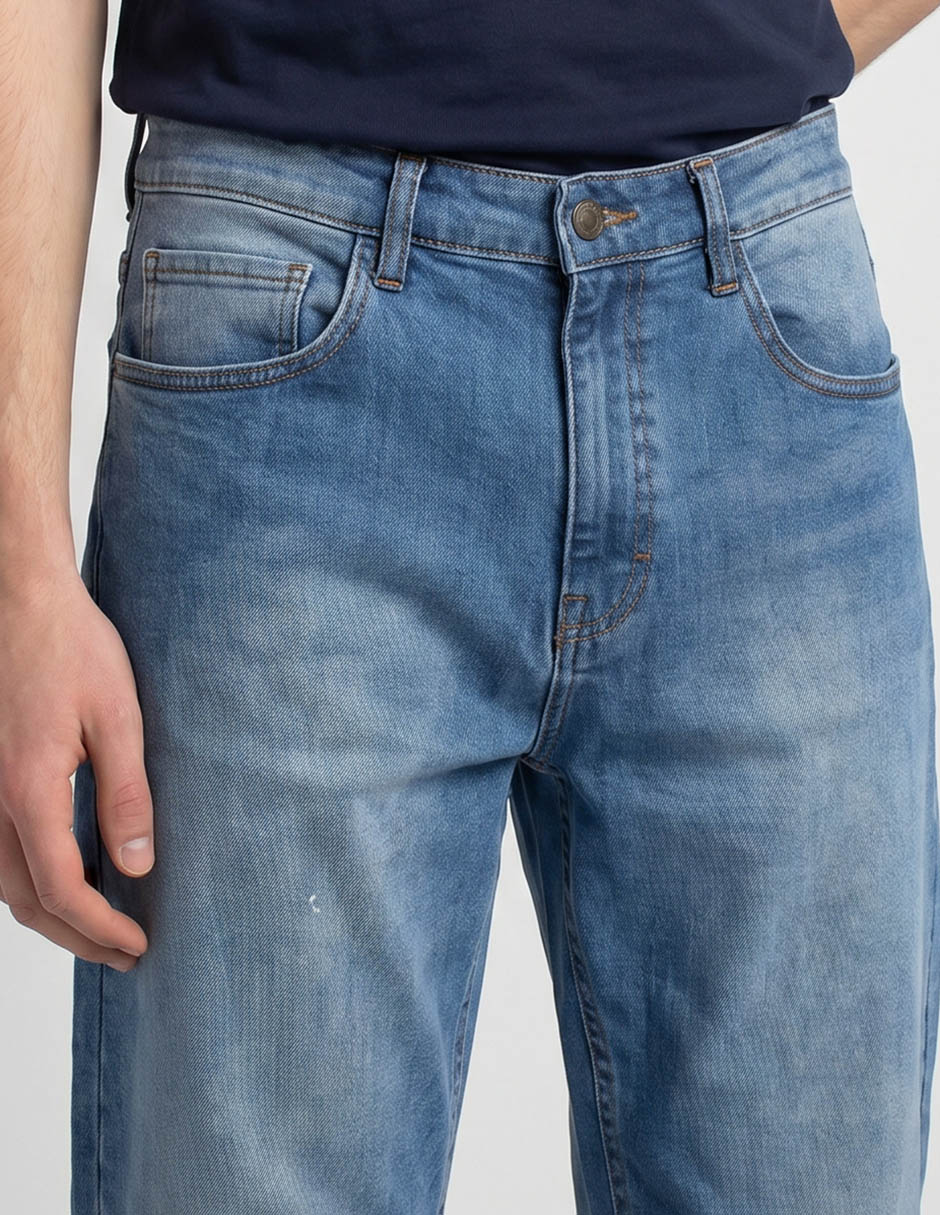 Jeans amplio Furor lavado medio para hombre