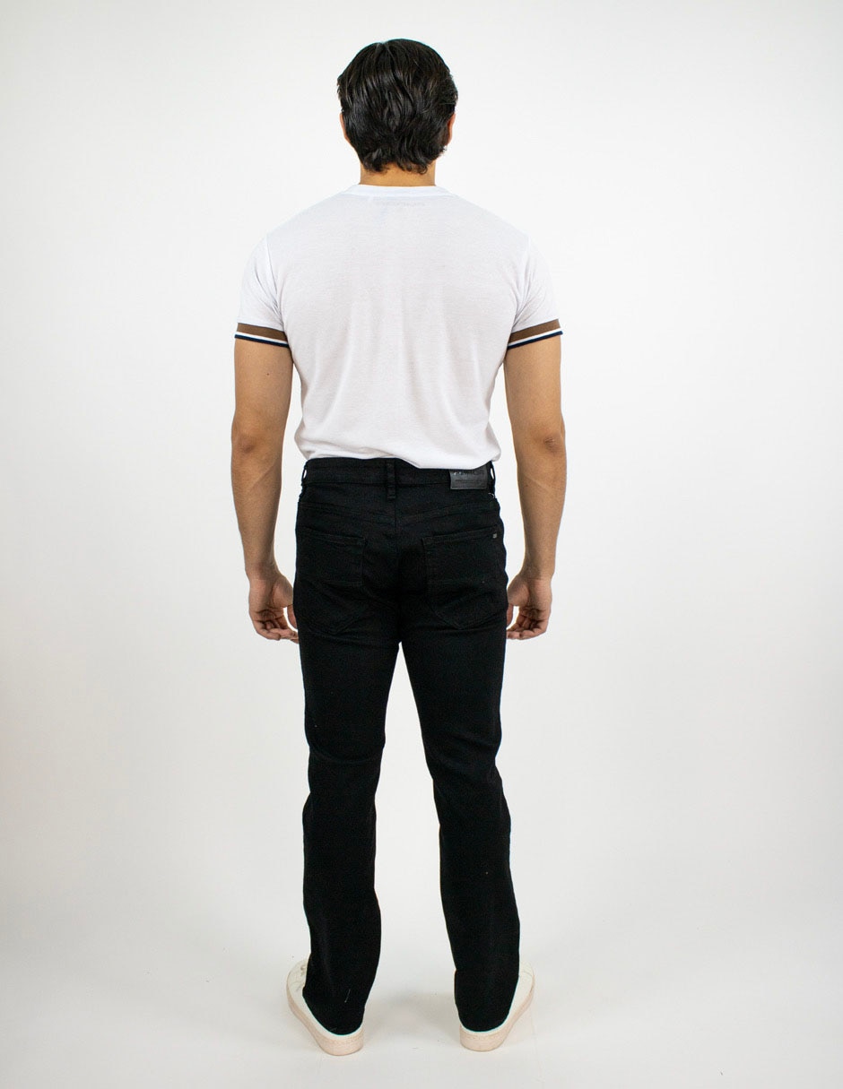 Jeans recto lavado obscuro para hombre 2