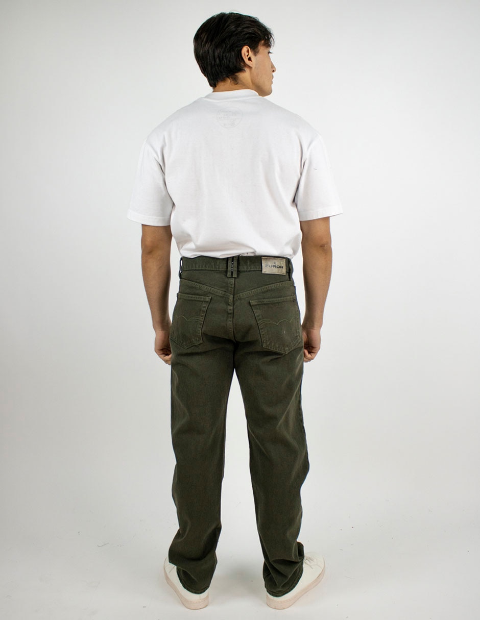Jeans recto lavado obscuro para hombre 2