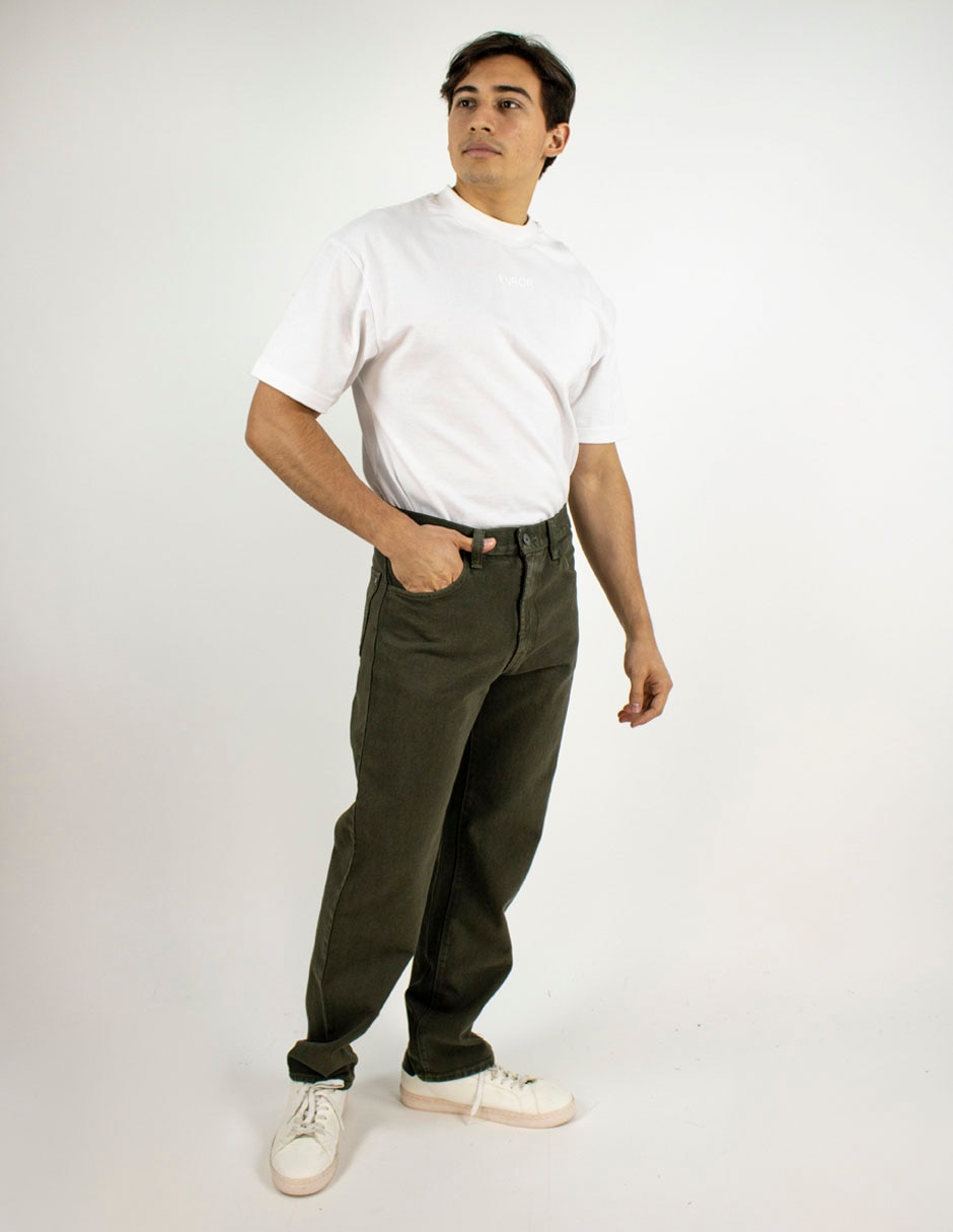 Jeans recto lavado obscuro para hombre 3