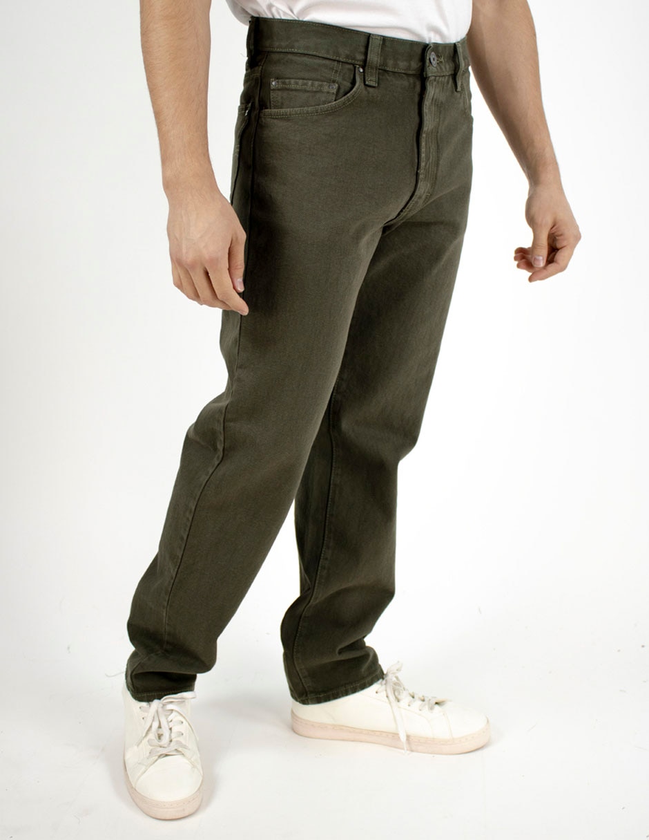 Jeans recto lavado obscuro para hombre 4