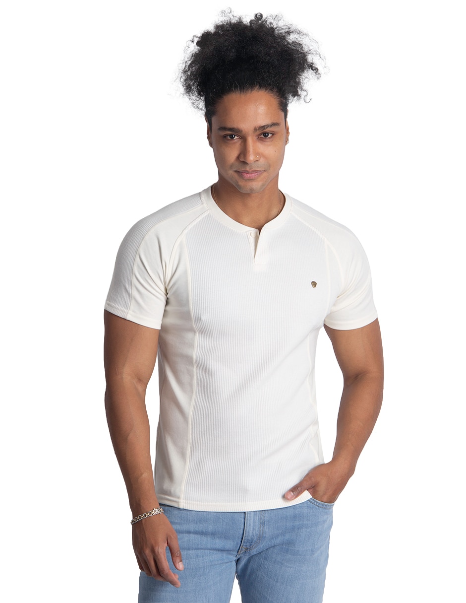 Playera cuello con botón para hombre Playera cuello con botón para hombre