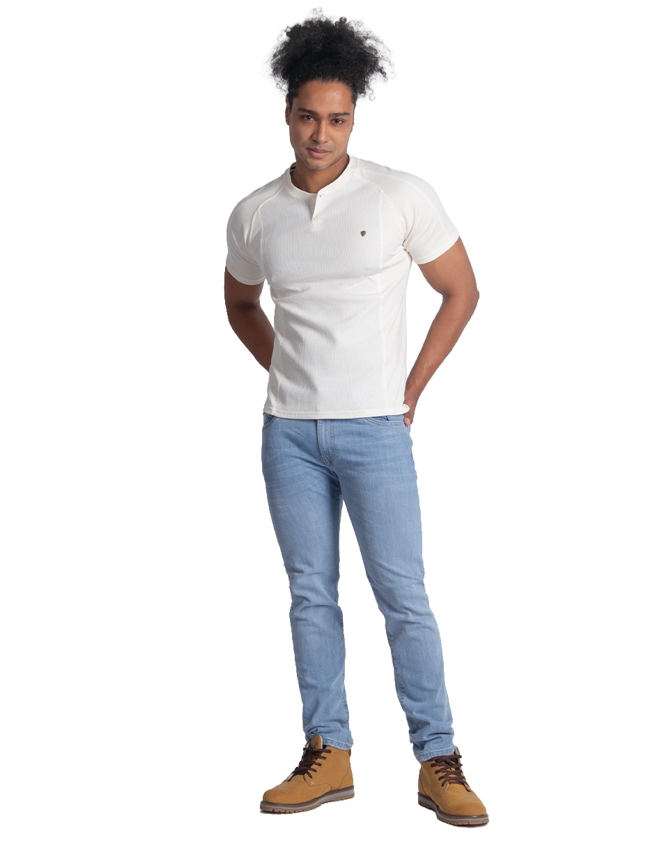 Playera cuello con botón para hombre 3