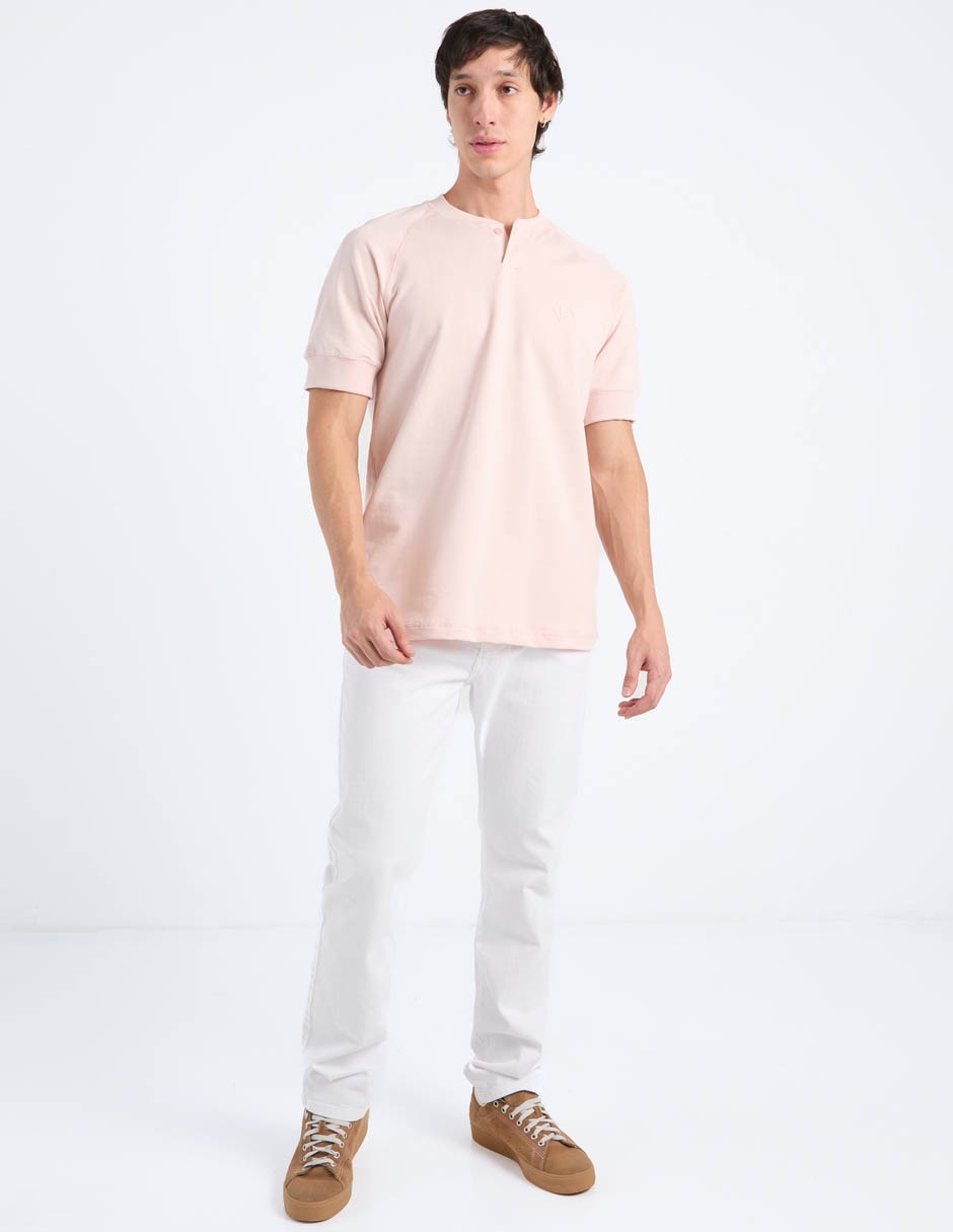 Playera cuello henley para hombre 3