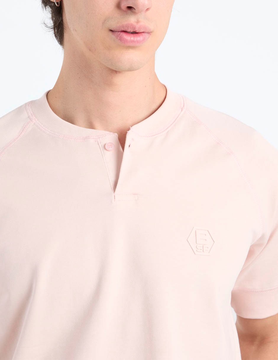 Playera cuello henley para hombre 4