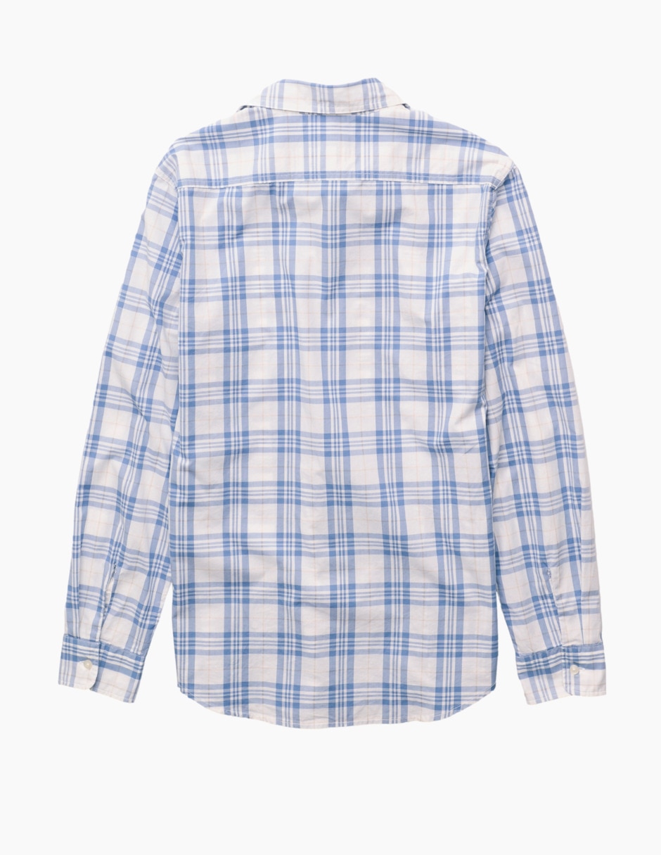 Camisa casual american eagle de algodón manga larga para hombre