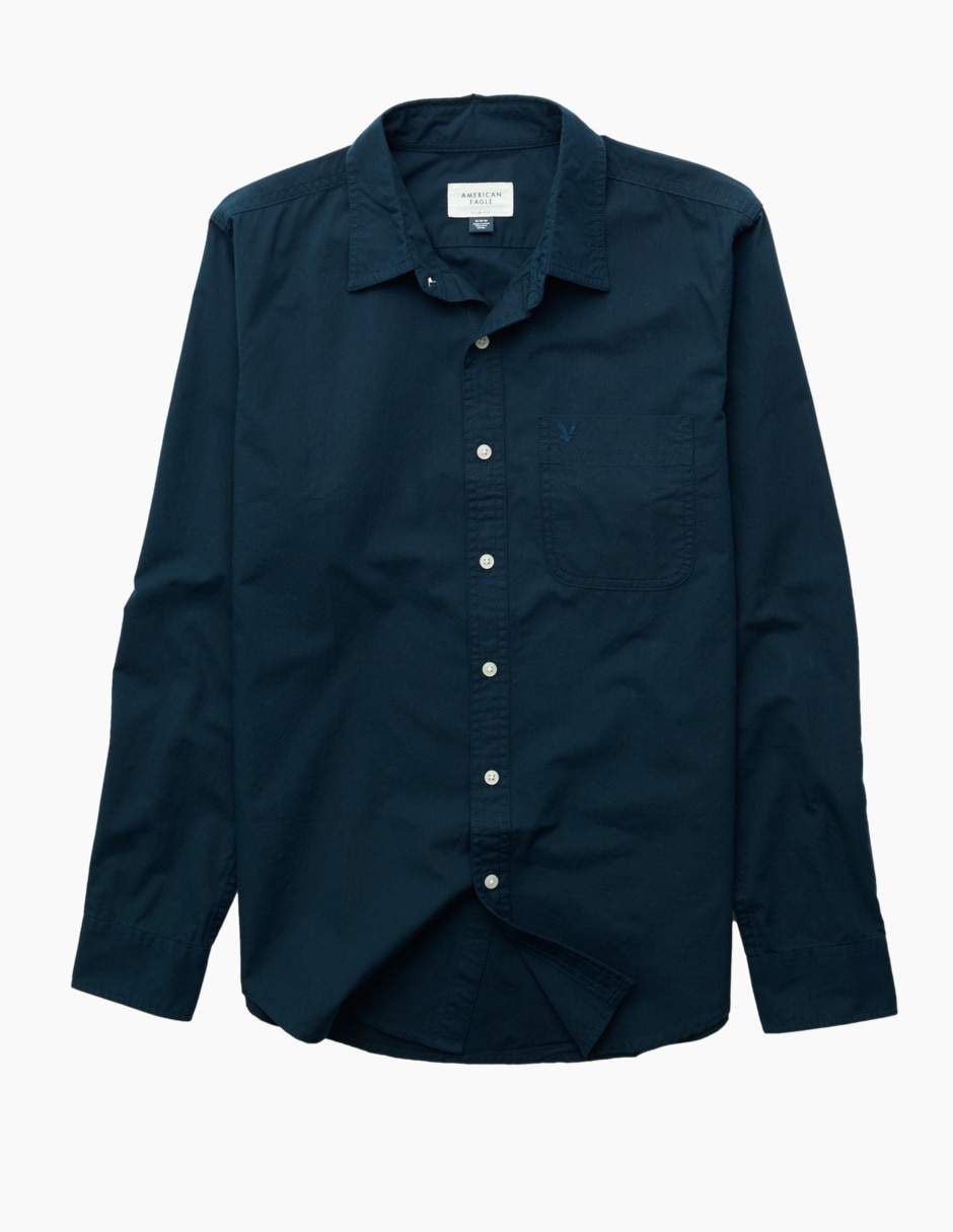 Camisa casual American Eagle de algodón manga larga para hombre